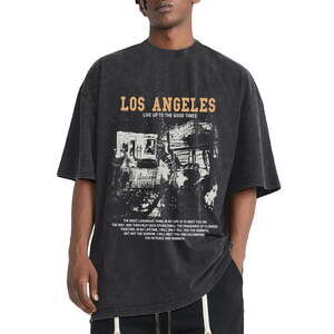 Romwe Oversized Loas Angeles Streetwear Tee